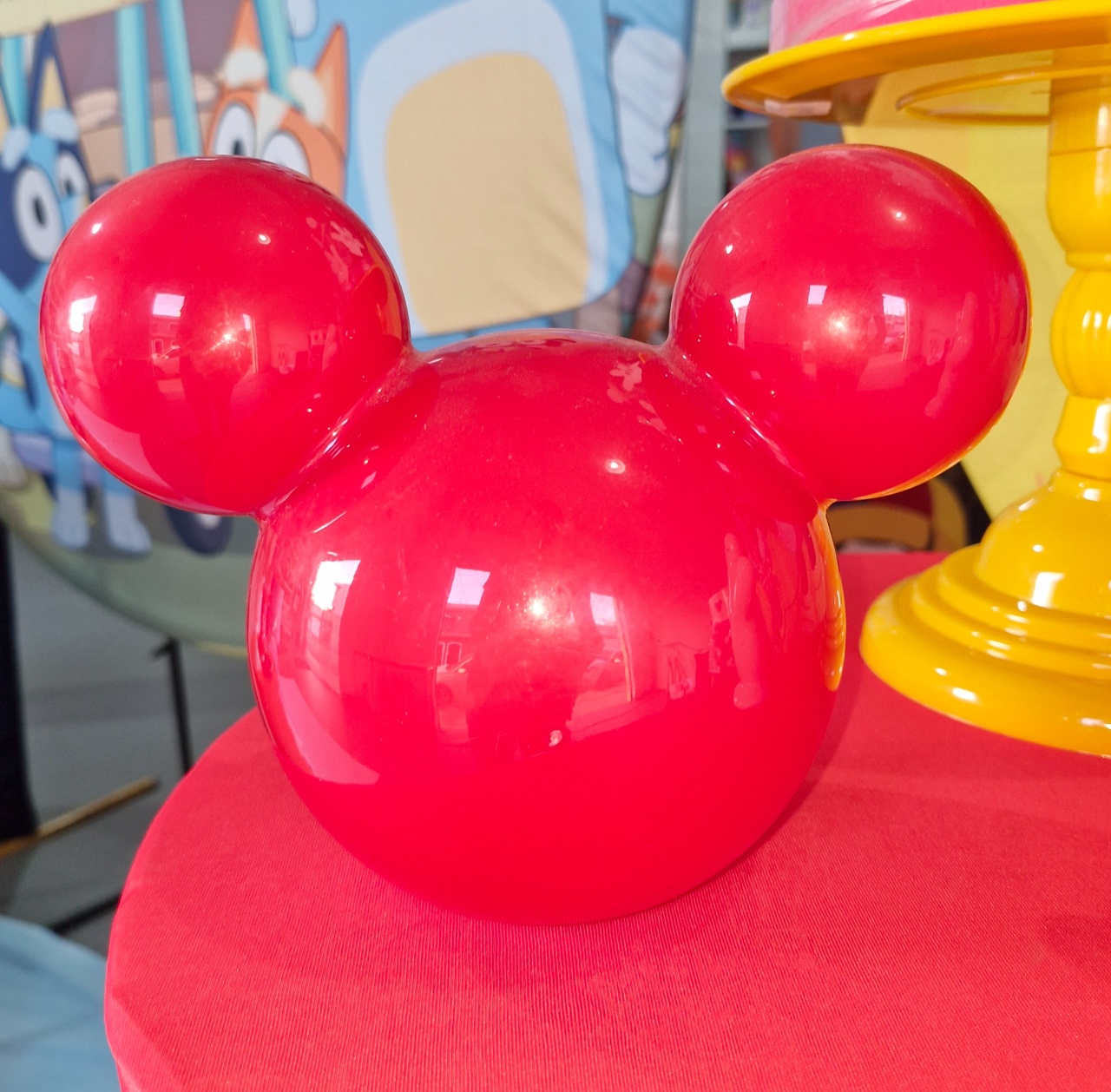 Cabeça Minnie Vermelho Plástico - BEMDEFESTA