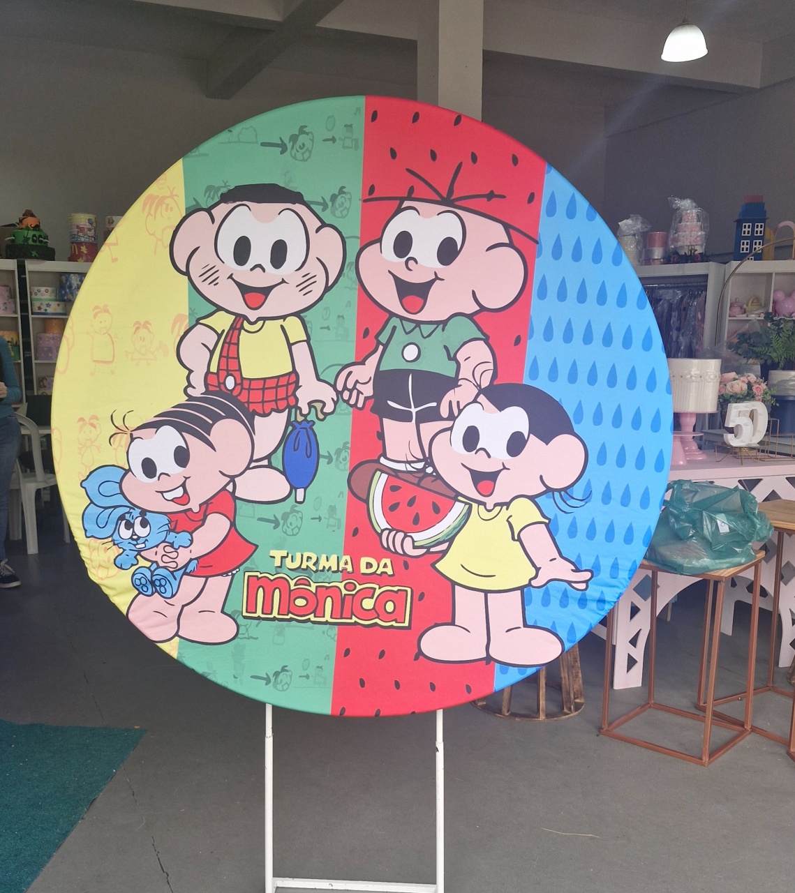 Painel Turma da Monica 120Cm - BEMDEFESTA