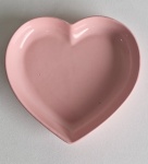 Prato Cerâmico Coração Rosa - imagem 1
