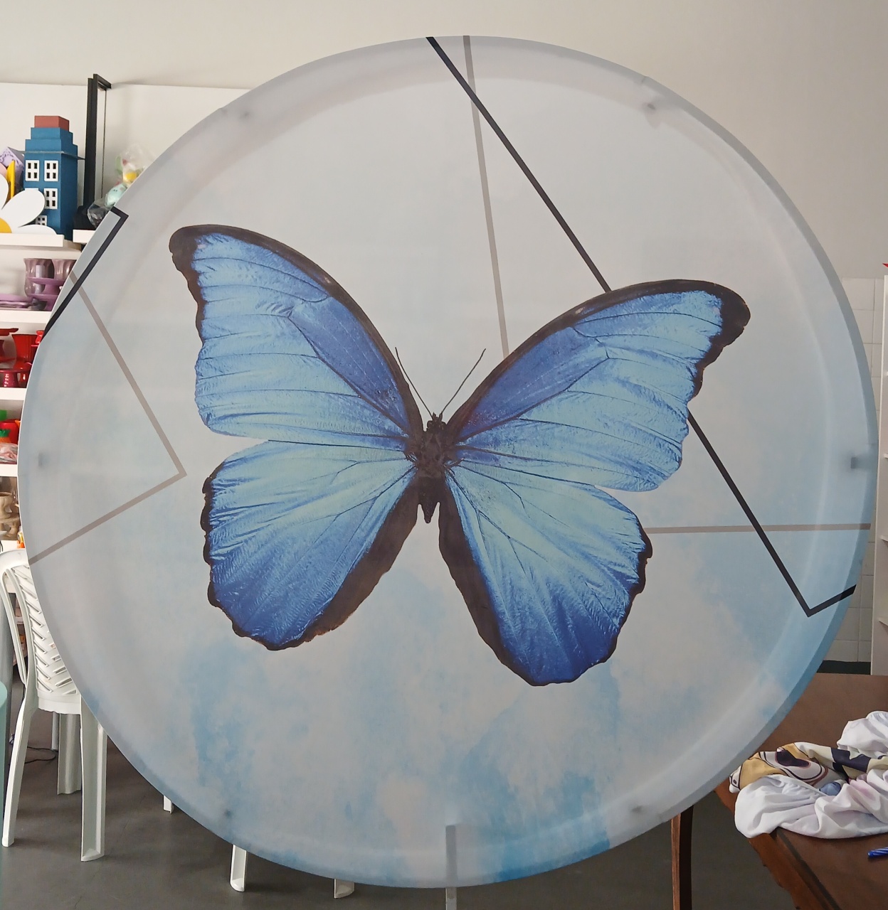 Painel Borboleta Azul 1,20Cm - BEMDEFESTA
