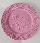 Prato Cerâmico Redondo Rosa - imagem 1