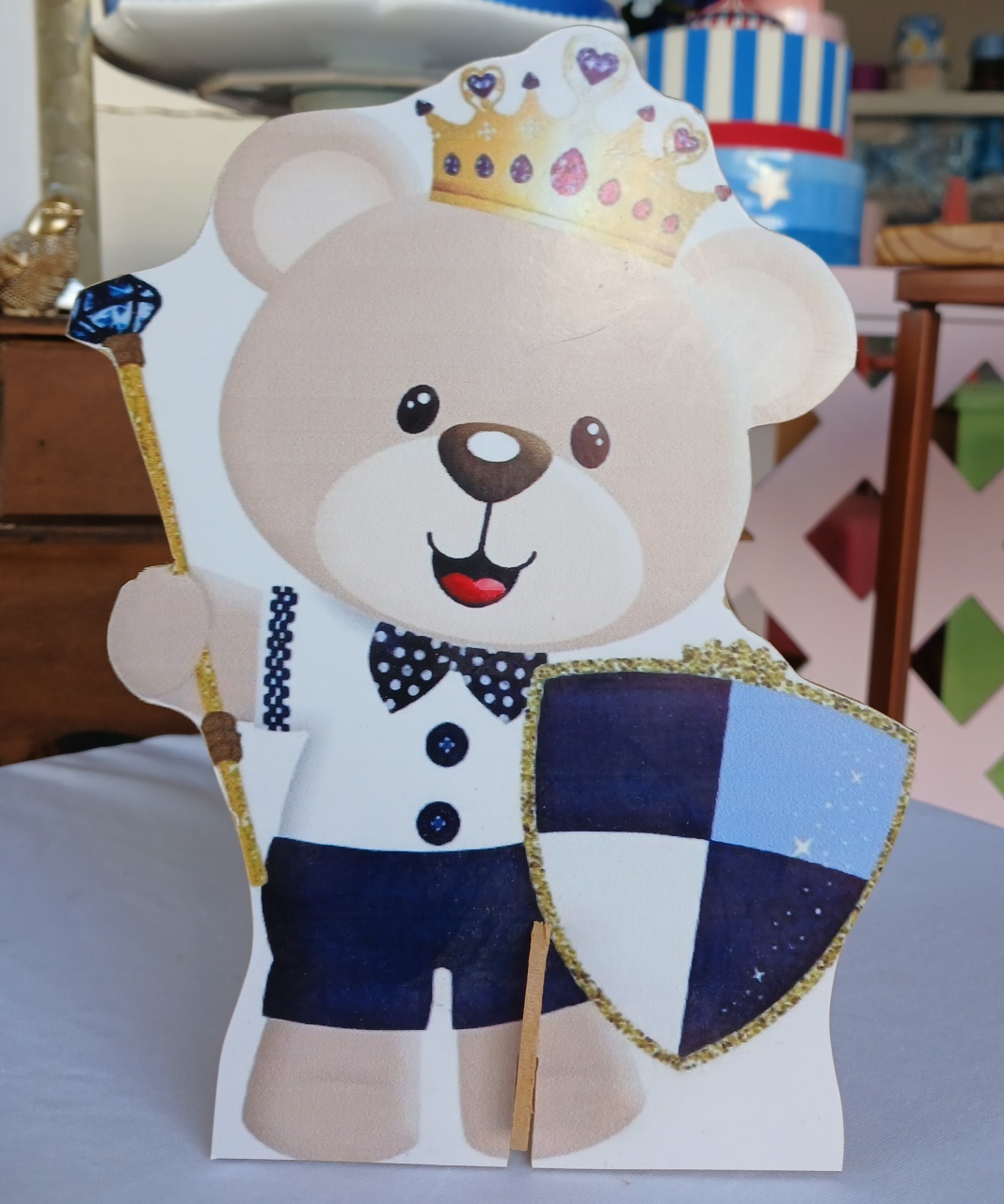 Display Mesa Urso Realeza Menino - BEMDEFESTA