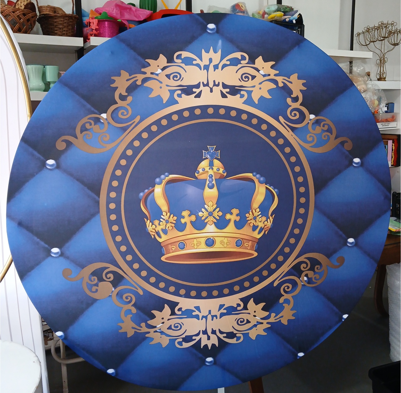 Painel Realeza Azul 1,20Cm - BEMDEFESTA