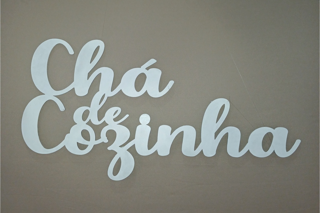 Palavra Mdf Cha de Cozinha - BEMDEFESTA