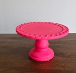Boleira Cerâmica Redonda Pink P - imagem 2