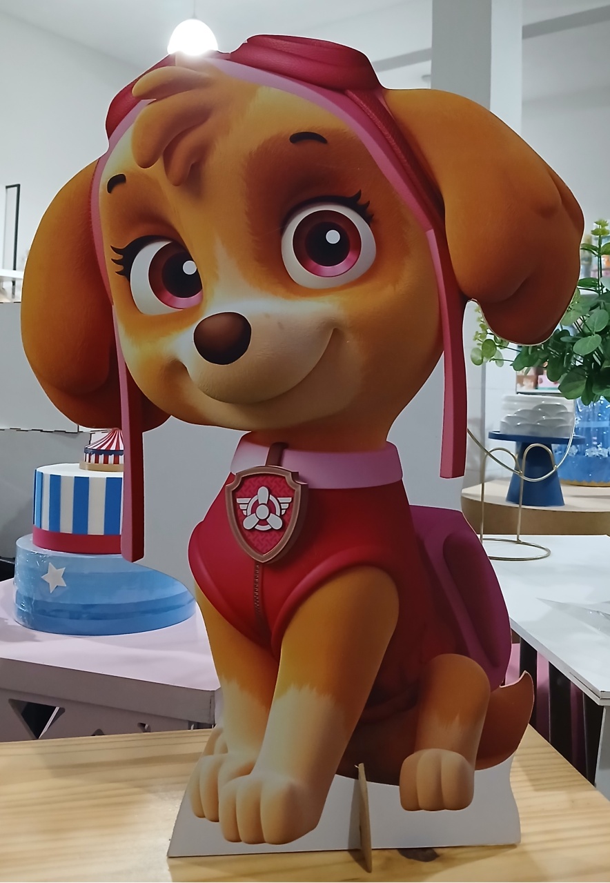 Display Chão Patrulha Canina Rosa - BEMDEFESTA