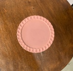 Boleira Cerâmica Redonda Rosa P   - imagem 2