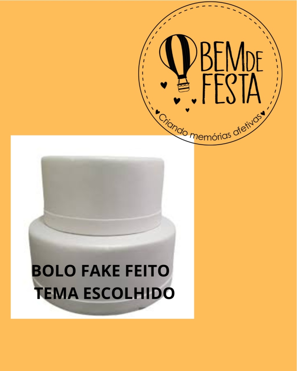 Bolo Fake 2 Andares - BEMDEFESTA