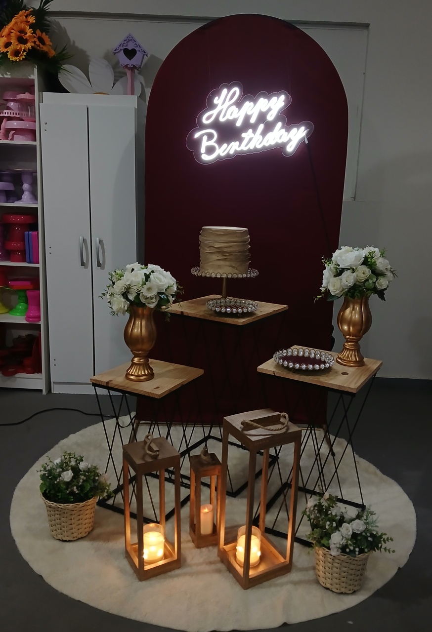 Kit Adulto Com Led Happy Birthday  - BEMDEFESTA