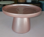 Boleira Cerâmica Rosa Gold M   - imagem 1