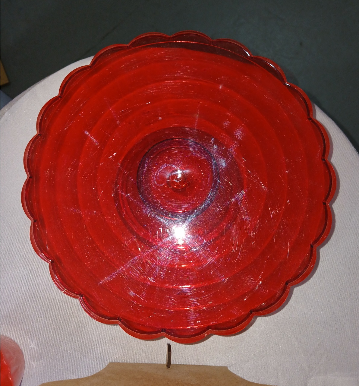 Boleira Plastico Vermelha Transparente - BEMDEFESTA