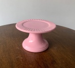 Boleira Cerâmica Redonda Rosa P  - imagem 1