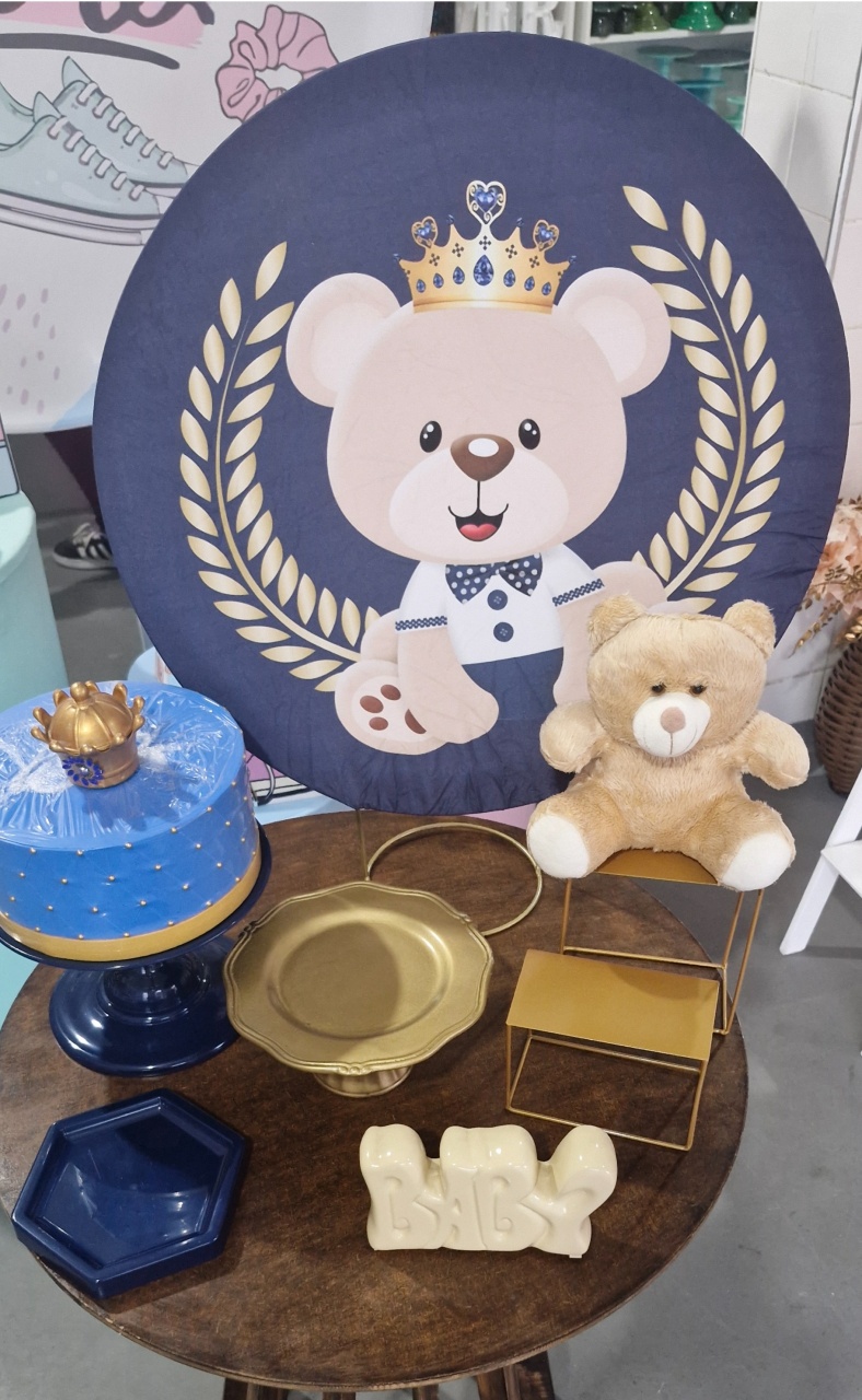 Kit Mini Cenario Ursinho Real +Mesa - BEMDEFESTA