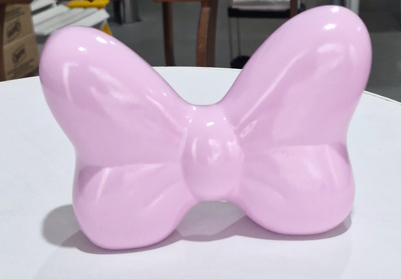 Laço Minnie Rosa Cerâmico  - BEMDEFESTA