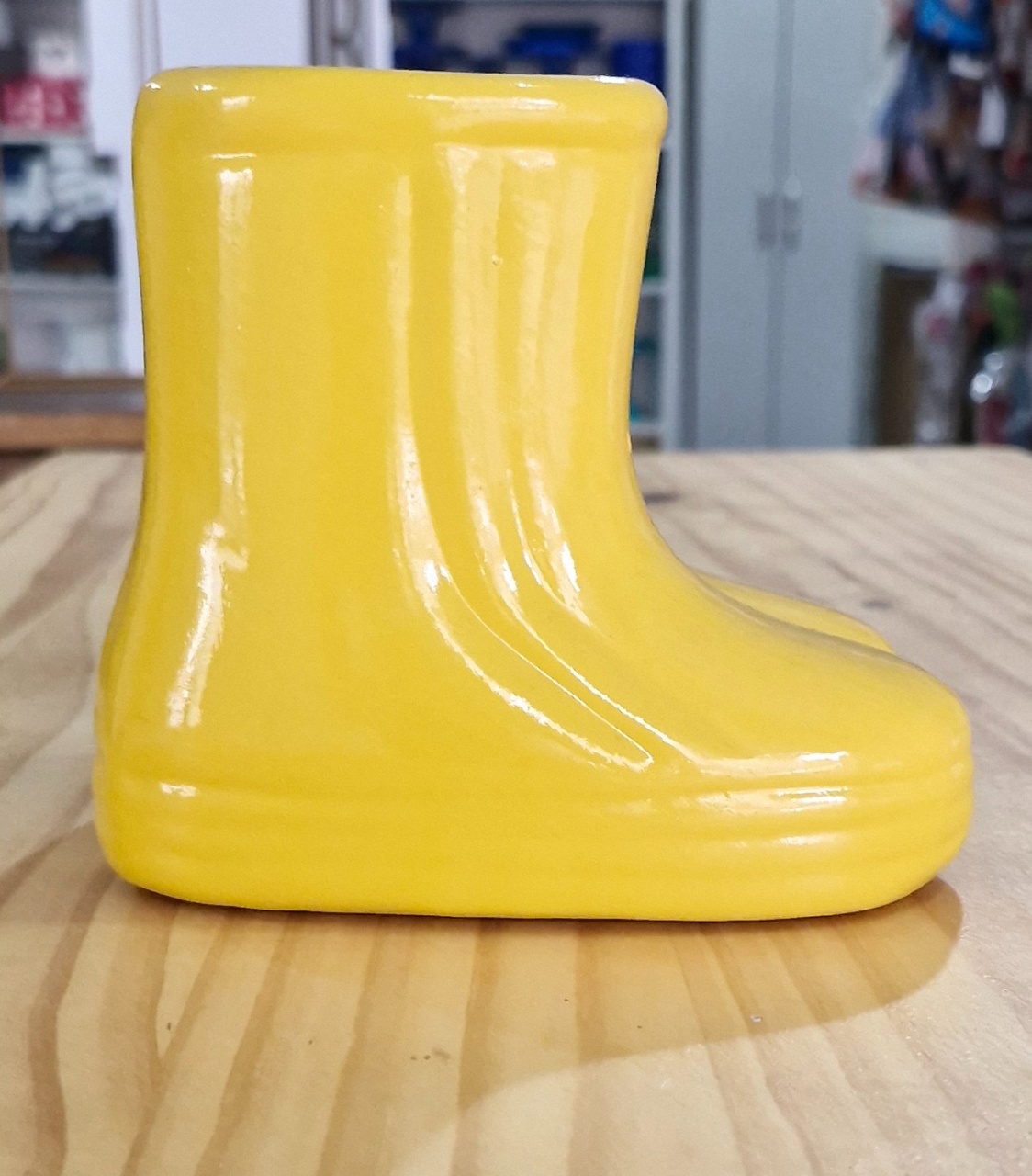 Vaso Cerâmico Amarelo - BEMDEFESTA