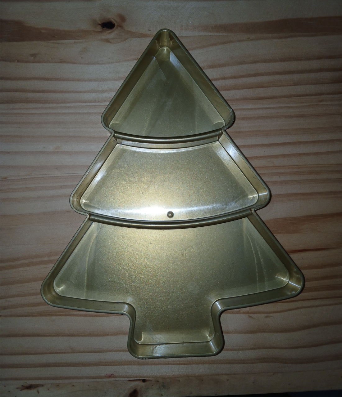 Prato Árvore de Natal Dourado  - BEMDEFESTA