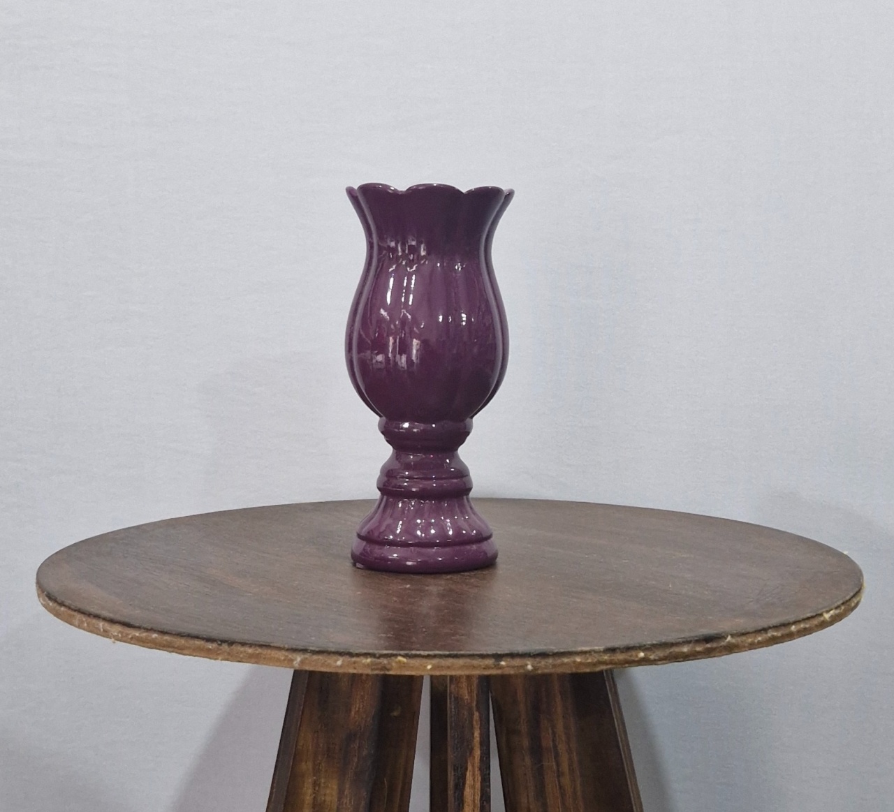 Vaso Cerâmico Tulipa Uva P - BEMDEFESTA