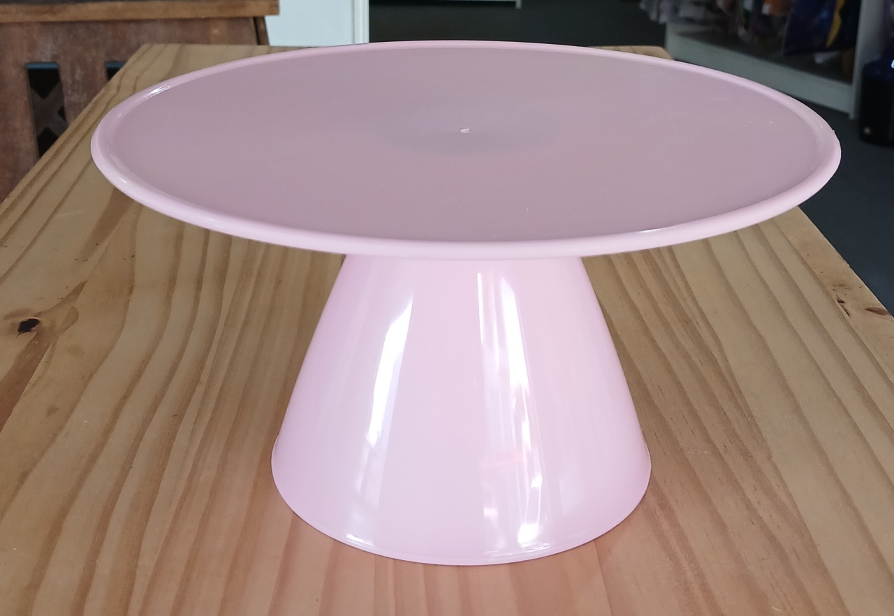 Boleira Plástico Rosa Claro M Baixa - BEMDEFESTA