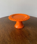 Boleira Cerâmica Redonda Laranja Neon P  - imagem 1
