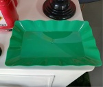 Prato Plástico Verde Com Pés - imagem 1