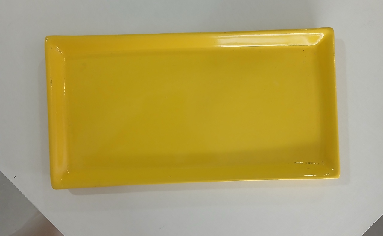 Prato Cerâmico Amarelo - BEMDEFESTA