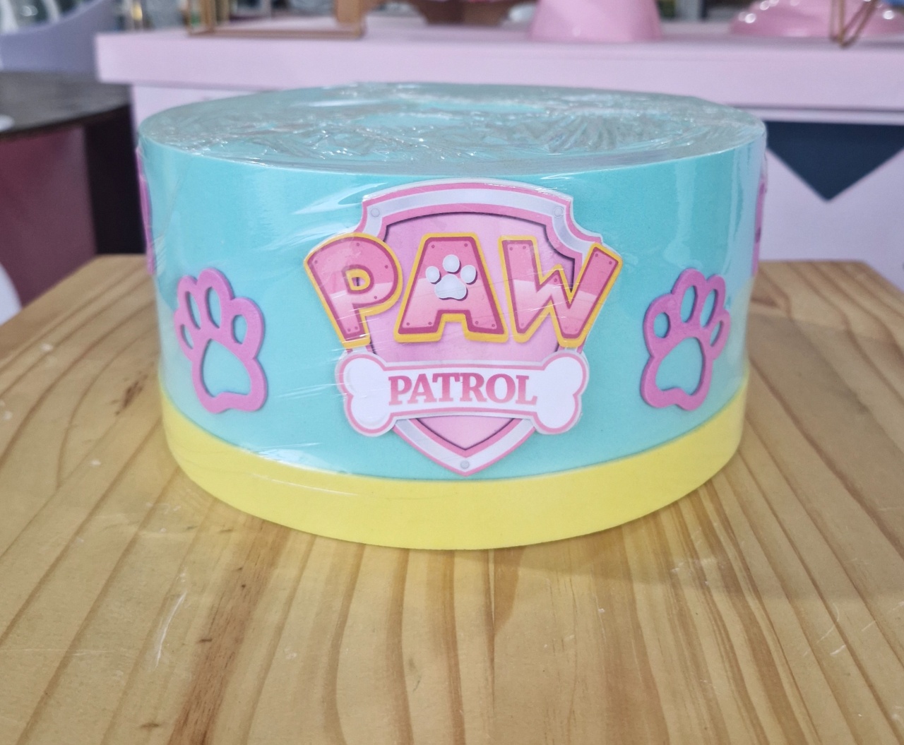 Bolo Fake Patrulha Canina Rosa - BEMDEFESTA