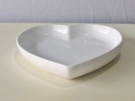Prato Cerâmico Branco Coração   - imagem 2