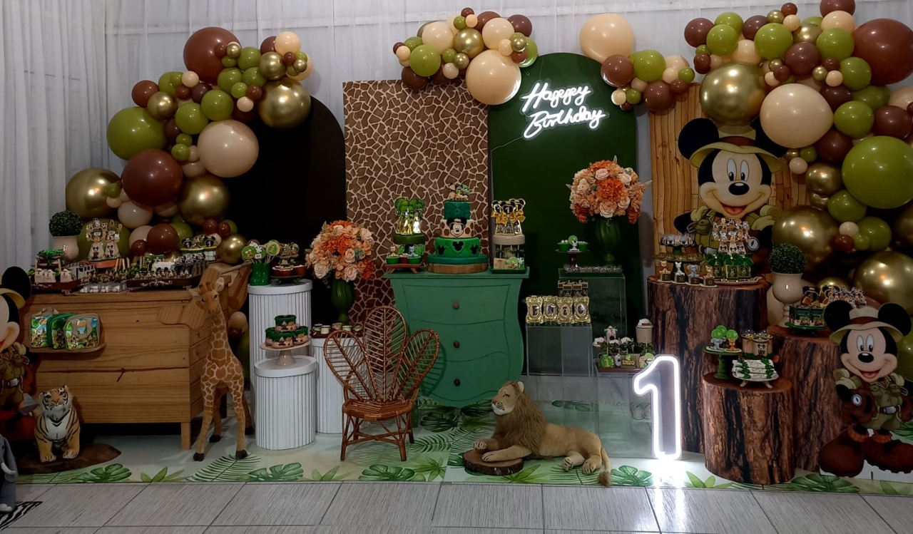 Decoração Safari Do Mickey 1 - Fazendo a Festa