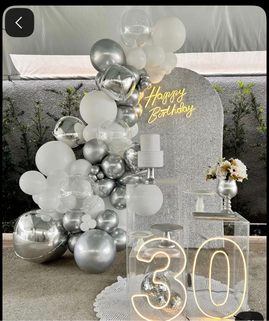 Decoração Branco E Prata  - Fazendo a Festa