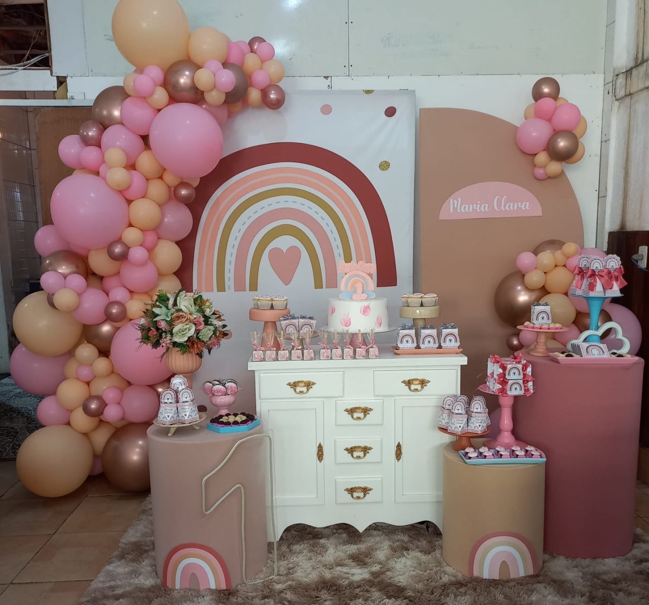 Decoração Arco-Iris Boho - Fazendo a Festa