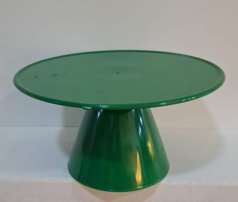 Boleira Verde Plastico - Fazendo a Festa