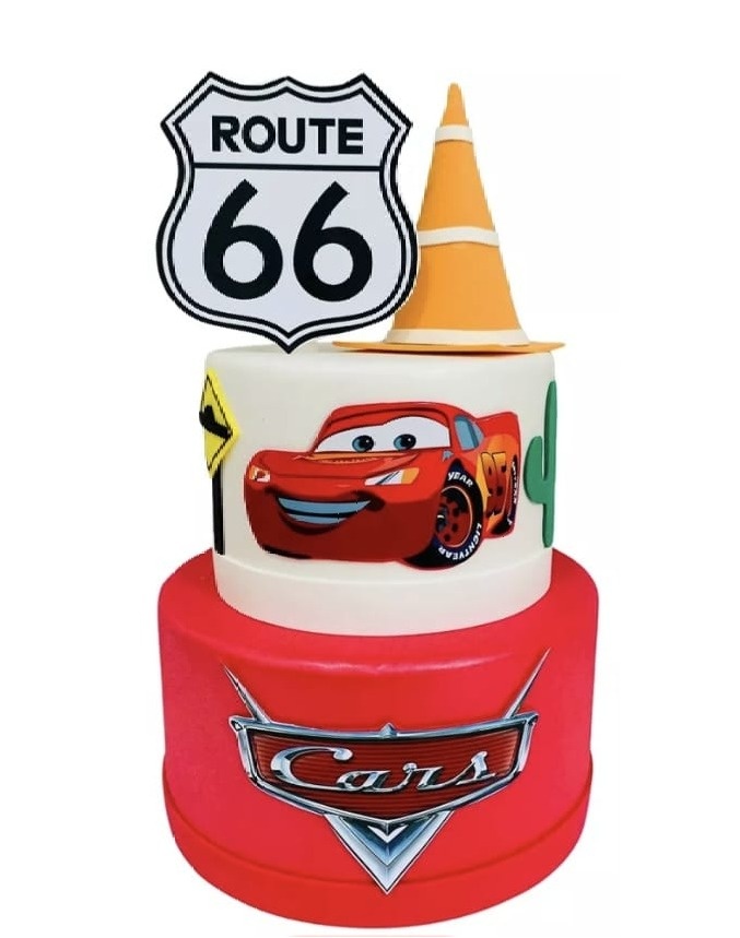 Bolo Fake Mcqueen - Fazendo a Festa