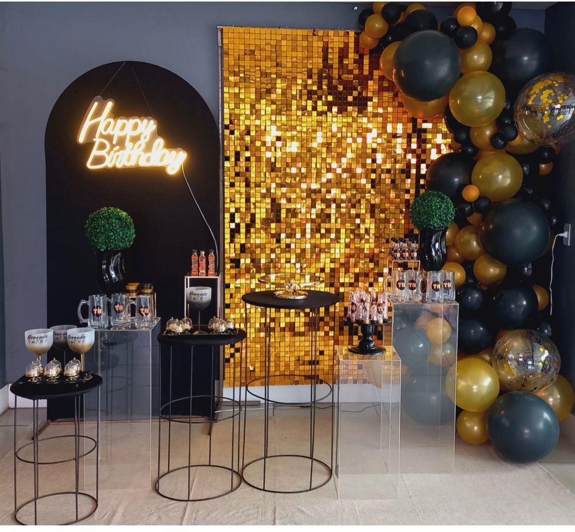 Decoração Dourado E Preto - Fazendo a Festa