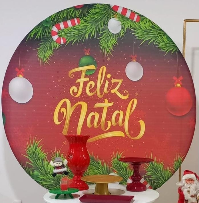 Painel Feliz Natal 1,5X1,5 - Fazendo a Festa