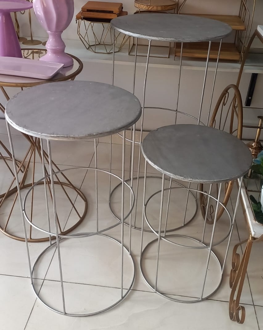 Trio de Mesa Prata  - Fazendo a Festa