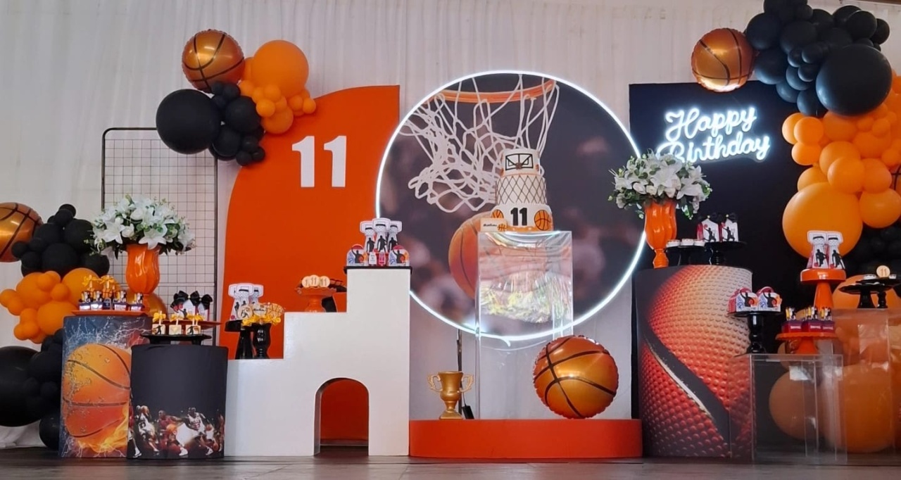 Decoração Tema Basquete - Fazendo a Festa