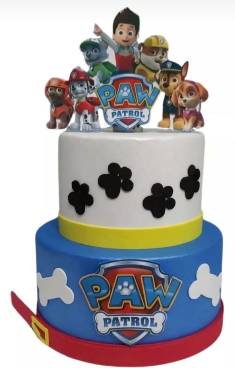 Bolo Fake Patrulha Canina - Fazendo a Festa