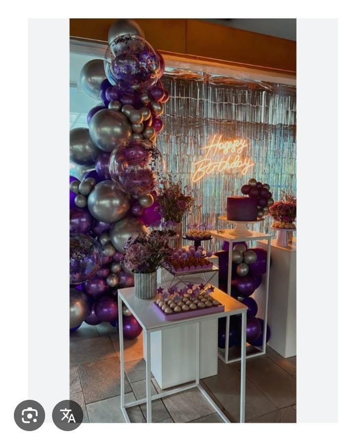 Decoração Lilais Roxo E Prata - Fazendo a Festa