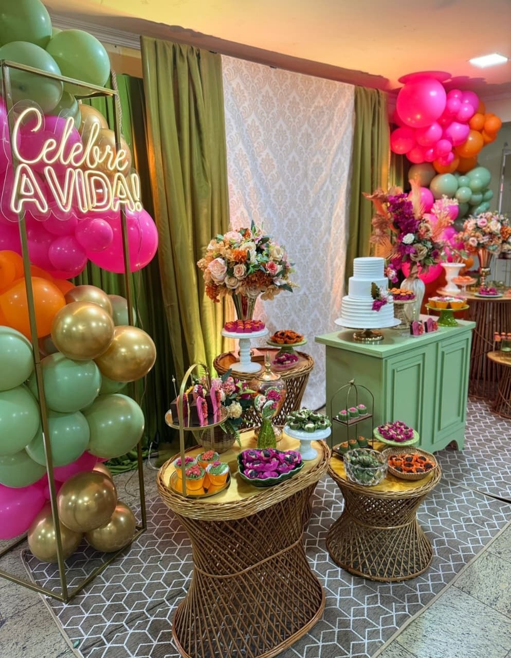 Decoração Verde Oliva E Bege - Fazendo a Festa