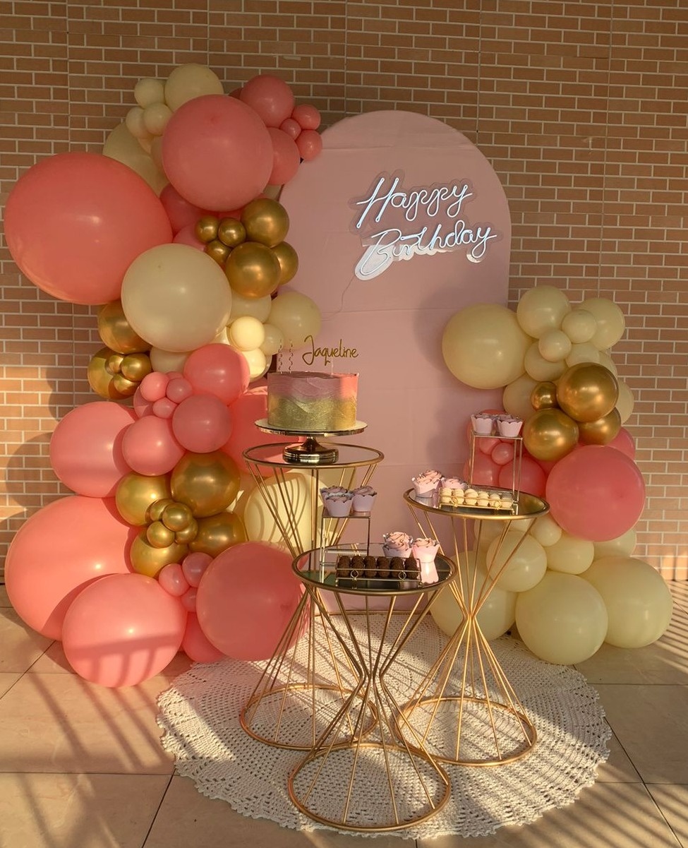Decoração Rose E Dourado - Fazendo a Festa