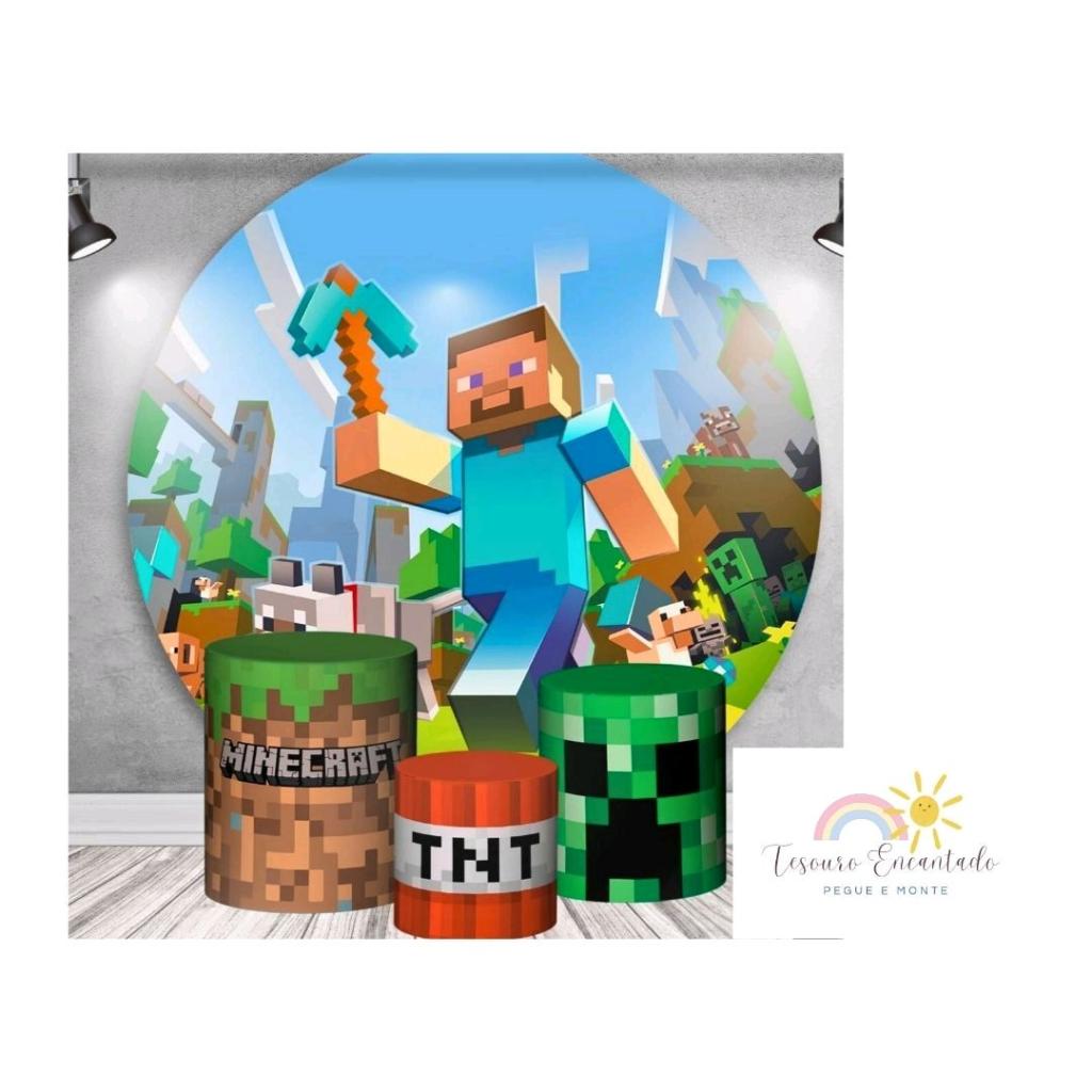 Kit Minecraft - Pegue e Monte Tesouro Encantando