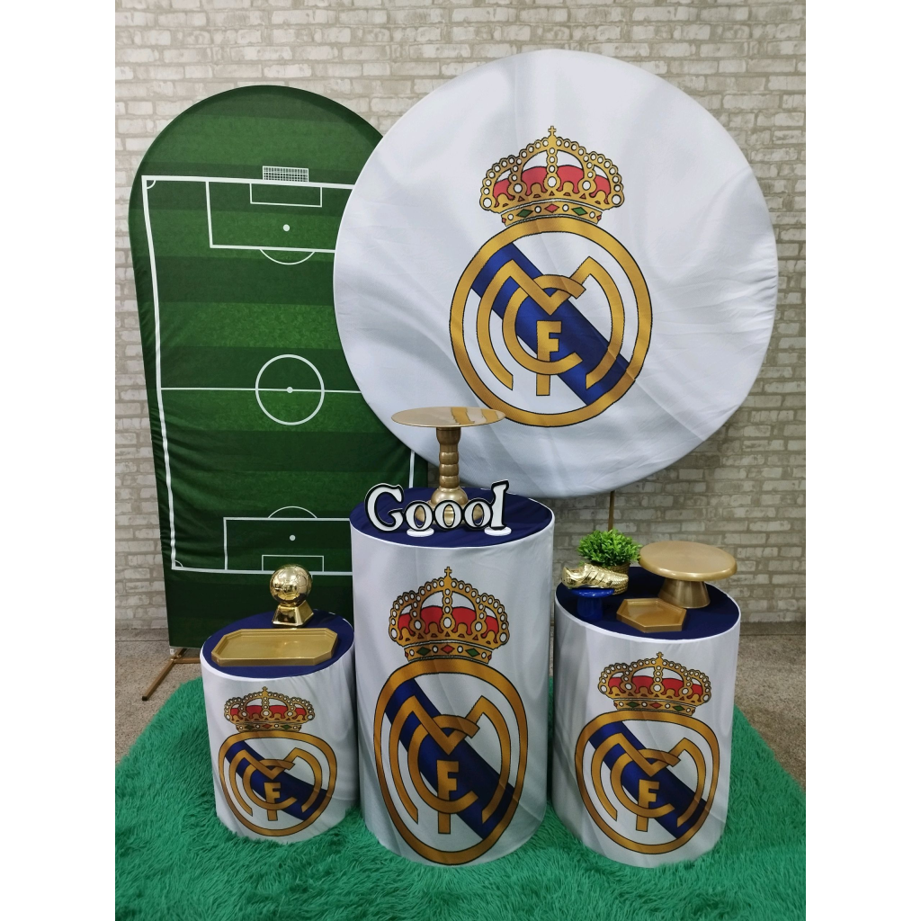 Kit Futebol Time Real Madrid - Pegue e Monte Tesouro Encantando