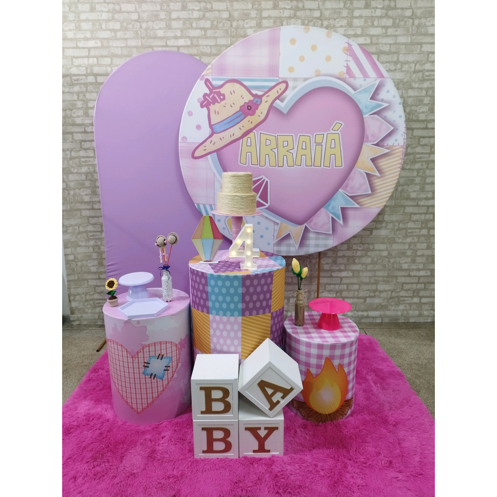 Kit Chá de Bebê Arraia - Pegue e Monte Tesouro Encantando