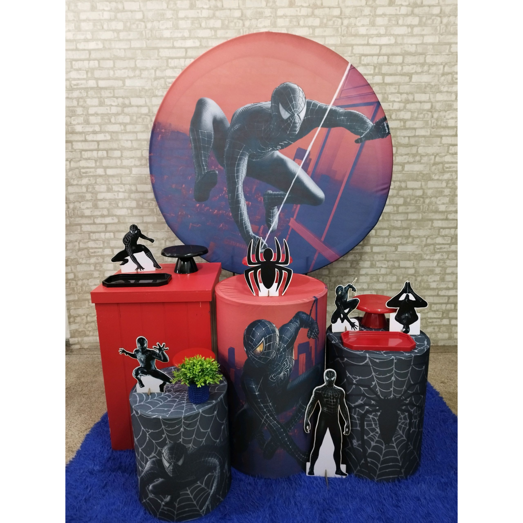 Kit Homem Aranha Preto - Pegue e Monte Tesouro Encantando