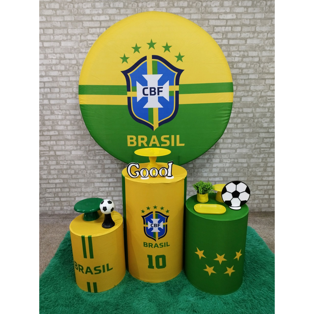 Kit Futebol Brasil Copa - Pegue e Monte Tesouro Encantando