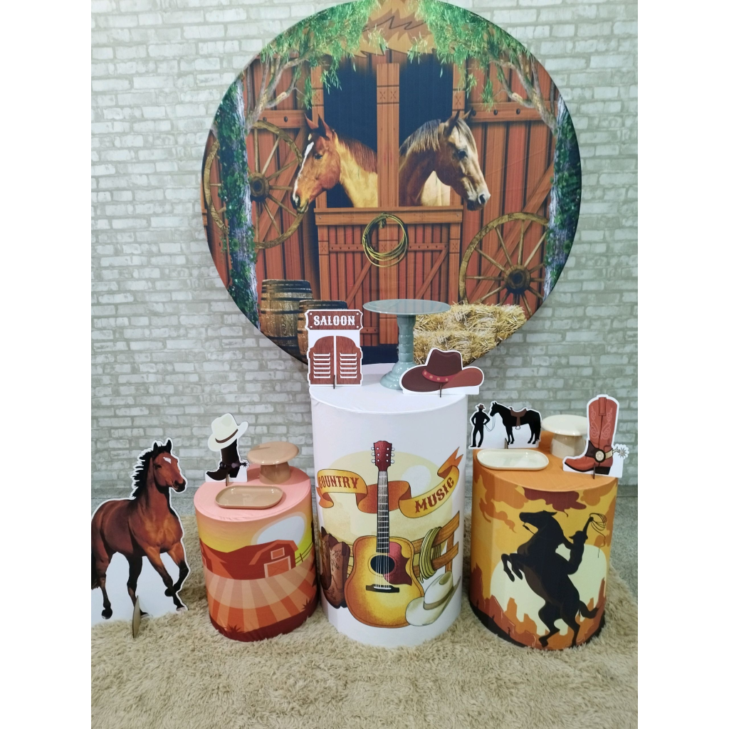 Kit Country Cavalo Fazendinha - Pegue e Monte Tesouro Encantando