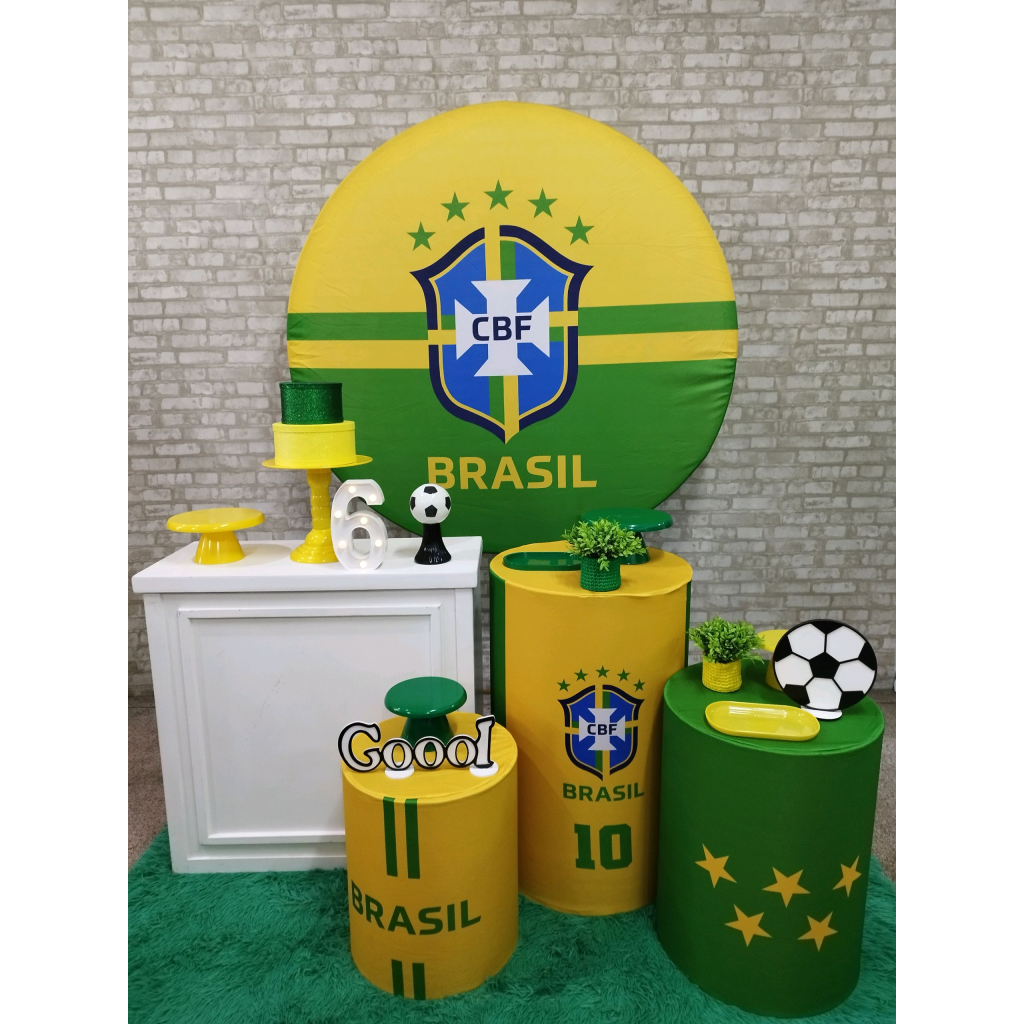 Kit Futebol Brasil Copa - Pegue e Monte Tesouro Encantando