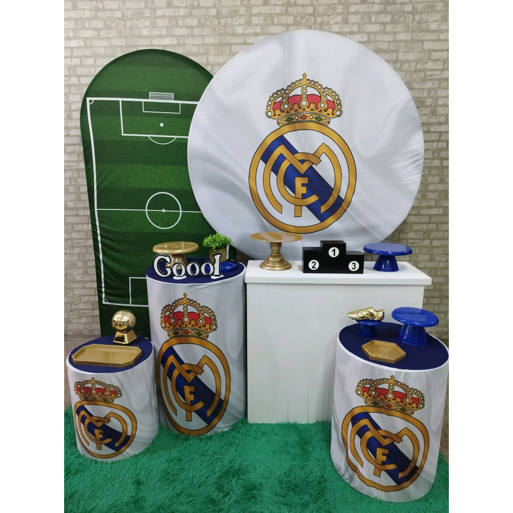 Kit Futebol Time Real Madrid - Pegue e Monte Tesouro Encantando
