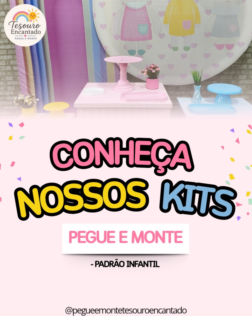 Nossos Kits Pegue E Monte Padrão Infantil - Pegue e Monte Tesouro Encantado