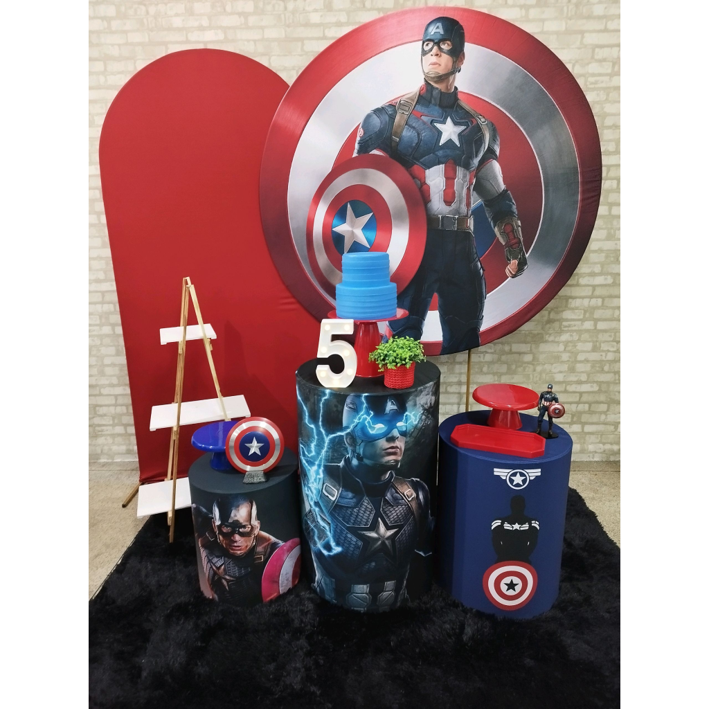Kit Capitão América - Pegue e Monte Tesouro Encantando